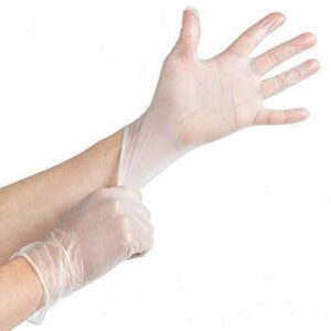 Basic Vinyl Synthetic Exam Gloves Large 100ct