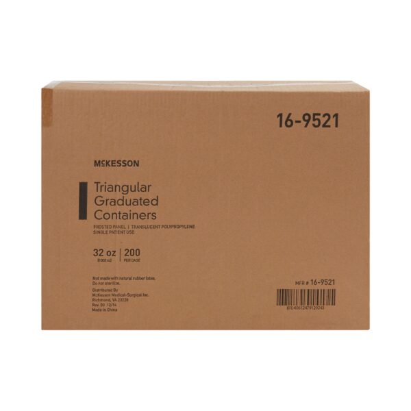 Graduated Container McKesson Triangular Polypropylene 1,000 mL (32 oz.) - Image 2