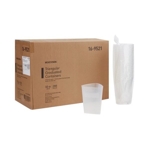 Graduated Container McKesson Triangular Polypropylene 1,000 mL (32 oz.) - Image 4