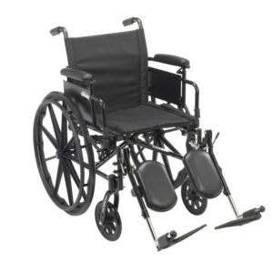 Wheelchair Cruiser X4 Dual Axle Desk Length Arm Elevating Legrest Black Upholstery 18 Inch Seat Width Adult 300 lbs.