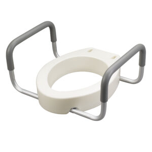 Premium Raised Toilet Seat with Removable Arms